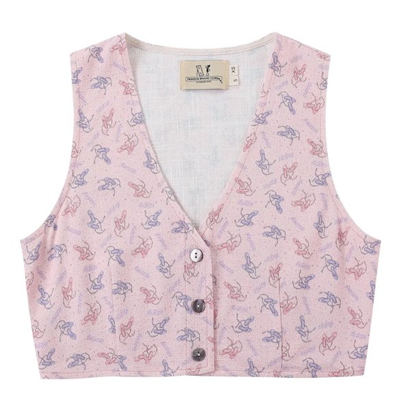 Fashion Brand Company Tops - Fashion Brand Company Ballet Crop Linen Vest